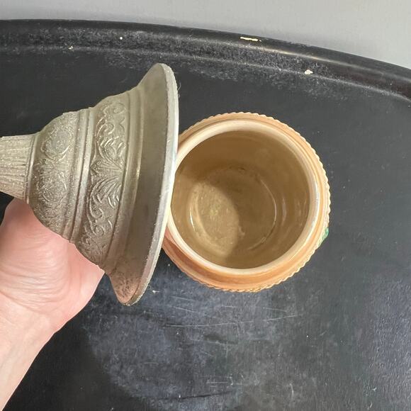 Vtg Gerz Lidded Beer Stein w/Picture of Kissing Couple & Houses - Picture 5 of 14